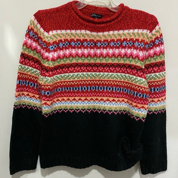 Carolyn Taylor Fair Isle Sweater SIZE LARGE Pullover Colorful Soft Acrylic Knit - Picture 7 of 7